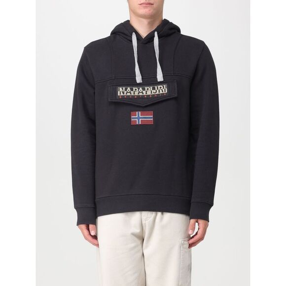 Napapijri Gray Cotton Men Sweatshirt